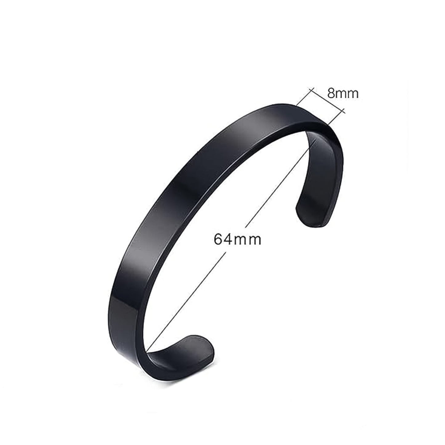 Customized / Personalized Stylish Kada Bracelet (1 Pc / Black)